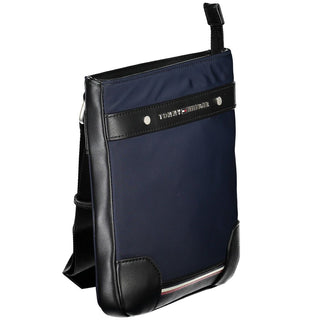 Blue Polyurethane Men's Shoulder Bag