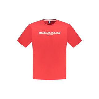 Camiseta de algodón roja para hombre