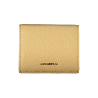 Cartera para mujer de cuero beige