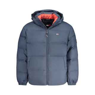 Blaue Polyester-Herrenjacke