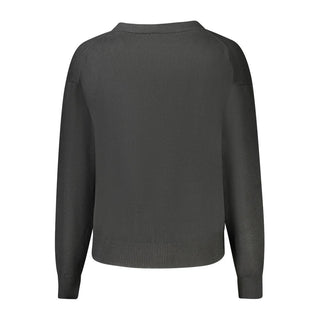 Black Polyester Women's Cardigan