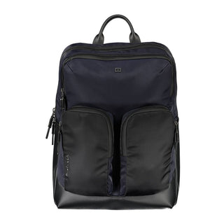 Blauer Herrenrucksack aus Polyurethan