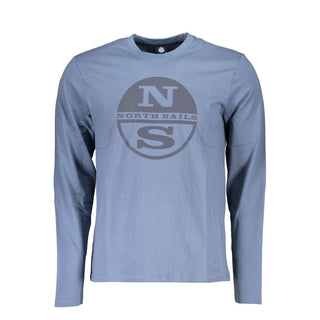 Blue Cotton Men T-Shirt
