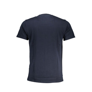 Blaues Baumwoll-Herren-T-Shirt