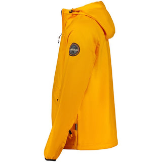 Orangefarbene Herrenjacke aus recyceltem Polyester