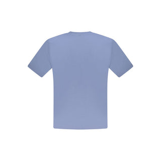 Blaues Baumwoll-Herren-T-Shirt