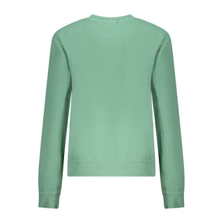 Sudadera verde de algodón para mujer