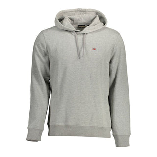 Grauer Herren-Kapuzenpullover aus Baumwolle