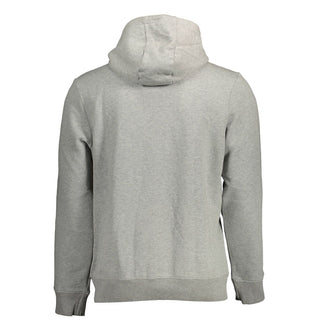Grauer Herren-Kapuzenpullover aus Baumwolle