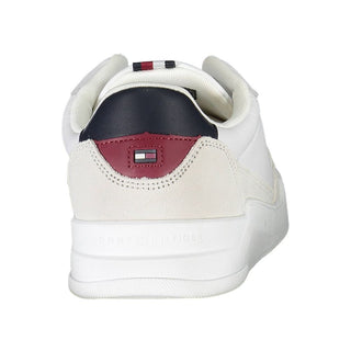 Weiße Leder-Herrensneaker