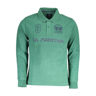 Grünes Baumwoll-Herren-Poloshirt