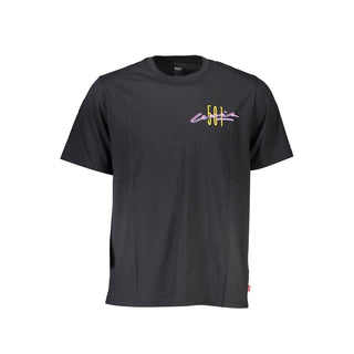 Schwarzes Herren-T-Shirt aus Baumwolle