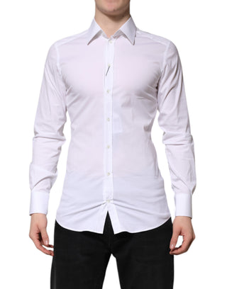 White Cotton GOLD Long Sleeves Formal Shirt