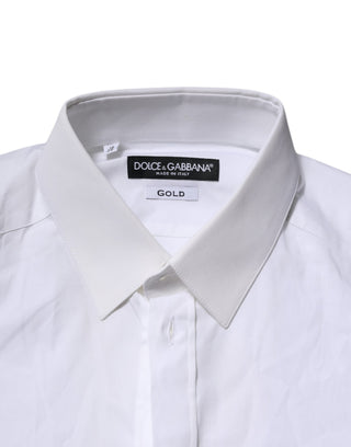 White GOLD Long Sleeves Dress Formal Shirt