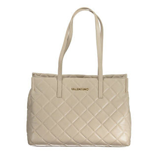 Beige Polyurethan-Damentasche