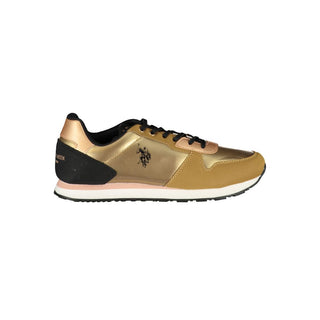 Gold Polyurethan Damen Sneaker