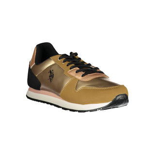 Gold Polyurethan Damen Sneaker