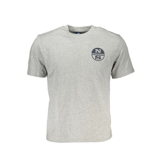 Camiseta de algodón gris para hombre