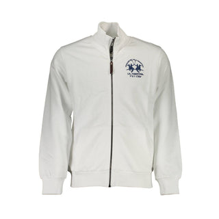 White Cotton Men Sweatshirt