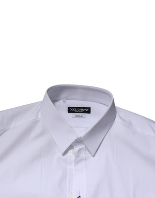 White GOLD Long Sleeve Dress Men Formal Shirt