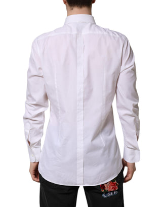 Camisa formal de manga larga de algodón GOLD blanca  