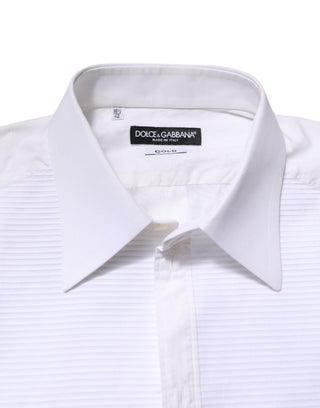 Camisa formal de manga larga de algodón GOLD blanca  
