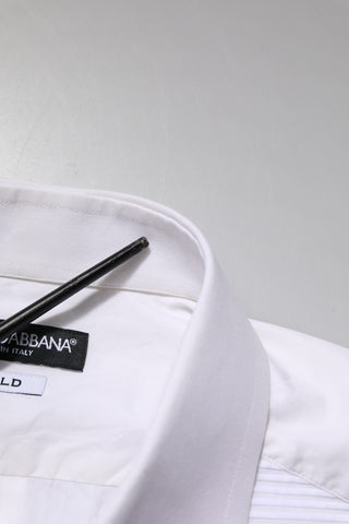 Camisa formal de manga larga de algodón GOLD blanca  