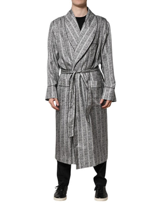 Multicolor Floral Robe Coat Wrap Jacket
