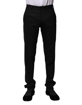 Pantalones formales de vestir de lana negra  