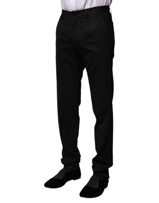 Pantalones formales de vestir de lana negra  