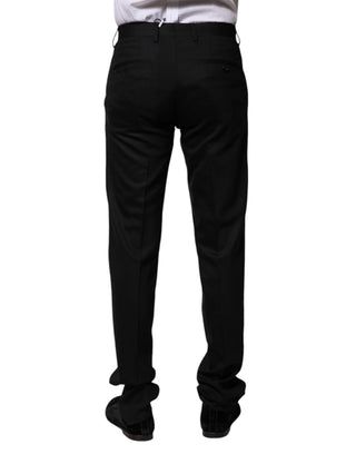 Pantalones formales de vestir de lana negra  