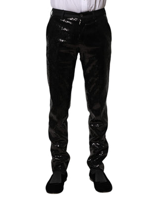 Schwarze Hose mit Paillettenbesatz
