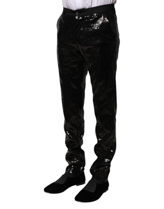 Schwarze Hose mit Paillettenbesatz