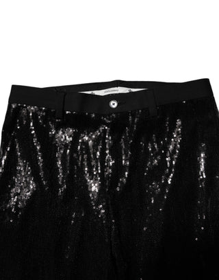 Schwarze Hose mit Paillettenbesatz
