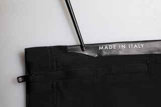 Schwarze elegante Herren-Cropped-Hose aus Baumwolle