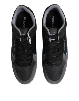 Black Gray Lace Up Low Top Casual Sneakers Shoes