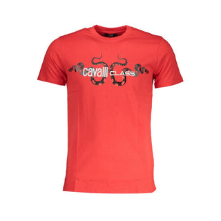 Camiseta de algodón roja para hombre