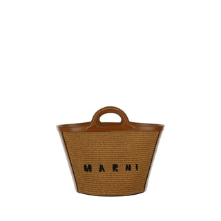 Brown Cotton Shoulder Bag