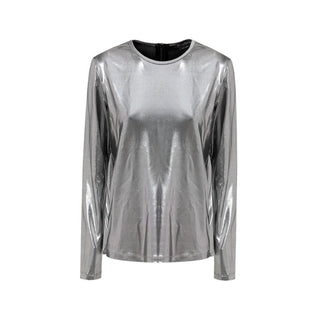Camiseta de manga larga de viscosa gris