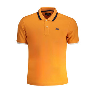 Oranges Herren-Polohemd aus Baumwolle