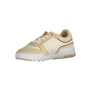Beige Damen-Sneaker aus Polyester