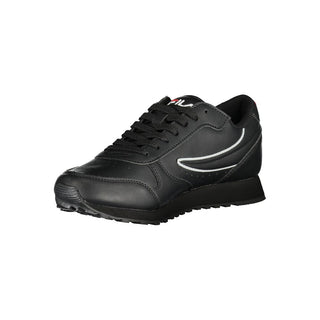 Zapatilla negra sintética para mujer