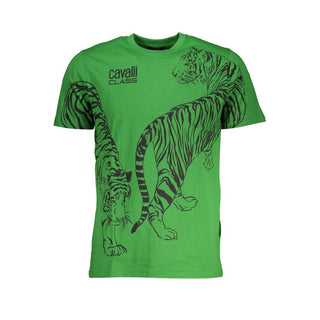 Camiseta verde de algodón para hombre