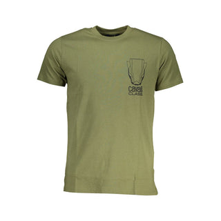 Camiseta verde de algodón para hombre