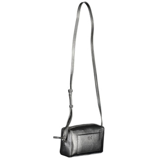 Bolso de hombro negro de poliéster para mujer
