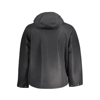Chaqueta negra de poliéster para hombre