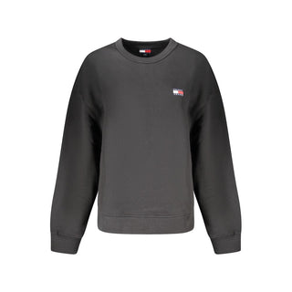 Schwarzes Baumwoll-Sweatshirt für Damen