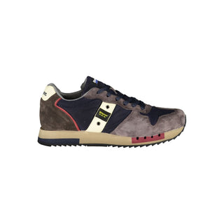 Schicke blaue Designer-Sneaker mit Kontrastakzenten