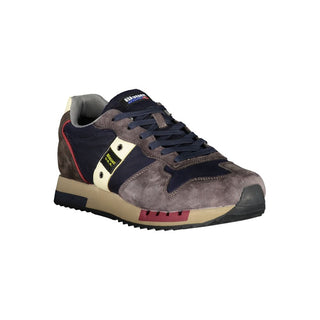 Schicke blaue Designer-Sneaker mit Kontrastakzenten