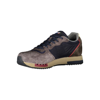 Schicke blaue Designer-Sneaker mit Kontrastakzenten
